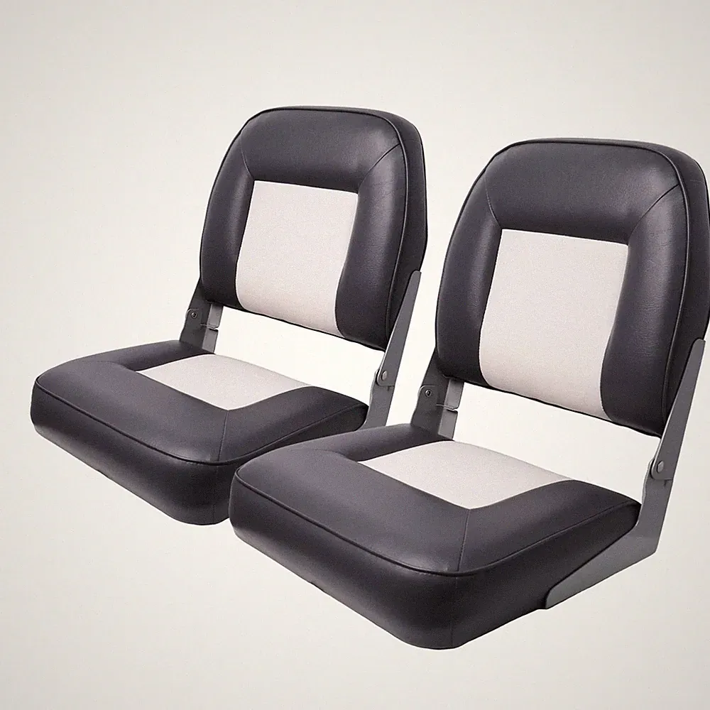 Folding Boat Seats 2 Pack Clearance - Premium Bass/Jon/Pontoon Boat Chairs, S...