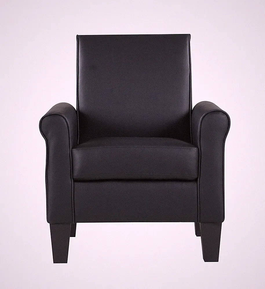 Modern Faux Leather Accent Single Sofa Upholstered Living Room Comfy Armchair