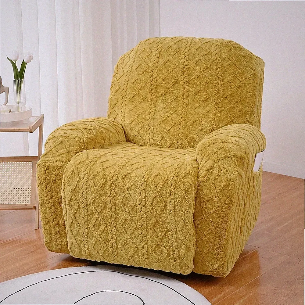 NEW Thick Jacquard Braid Recliner Cover, Elastic All-Inclusive Sofa Slipcover