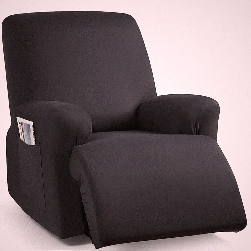 Recliner Chair Covers 3Pieces, Stretch Washable Slipcover, Black