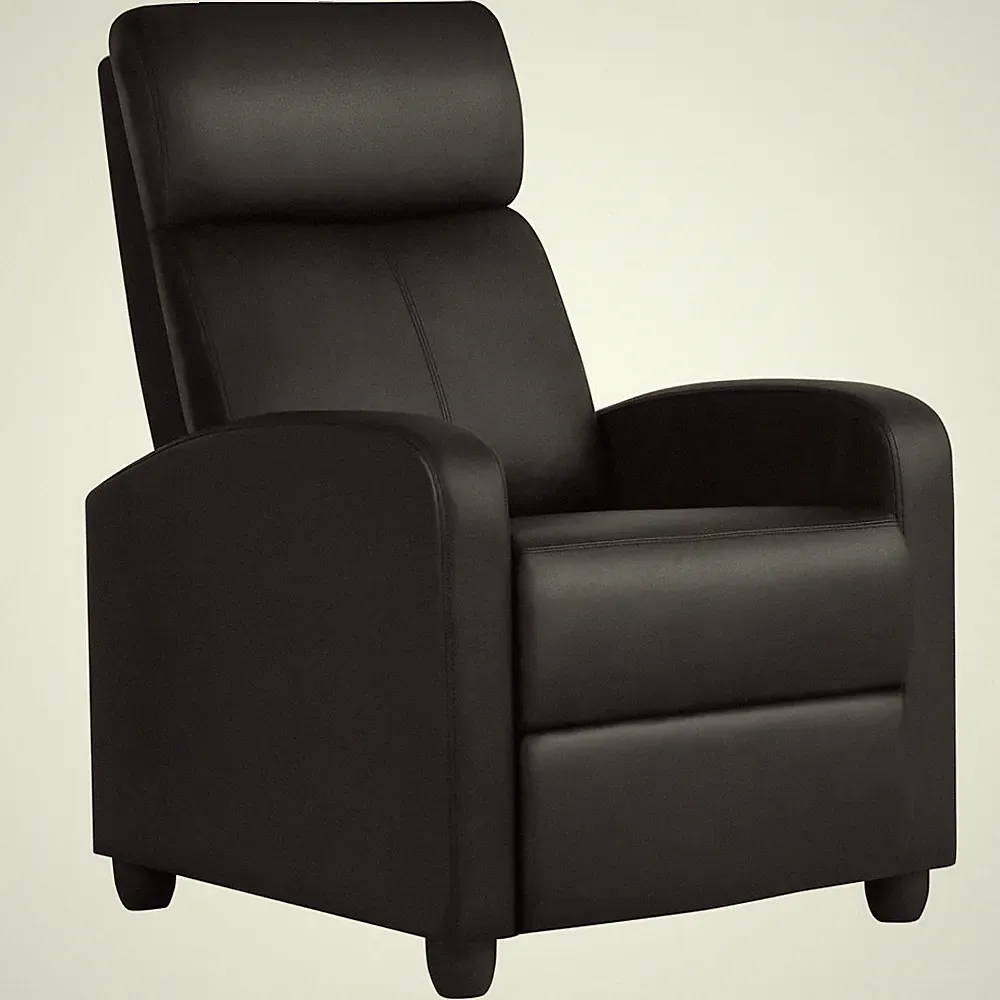 RECLINER CHAIRS Faux Leather Push Back Theater Multiple Colors