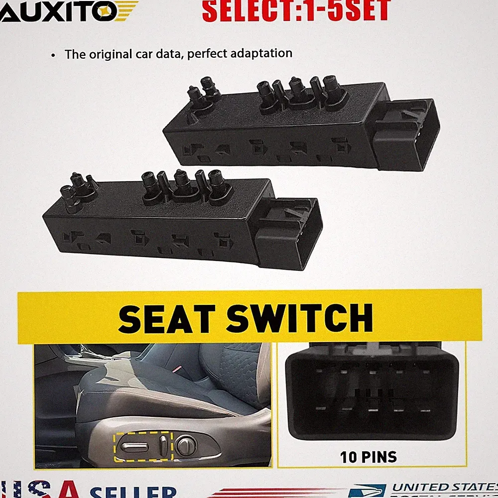 Seat Switch Recliner Adjust Tilt Control for Chevy/Cadillac/GMC 25974715 2-20X