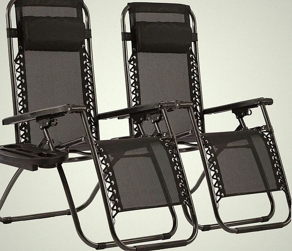 Zero Gravity Chair Lounge Chair Set of 2 Lawn Chair Outdoor Chair Deck Chairs